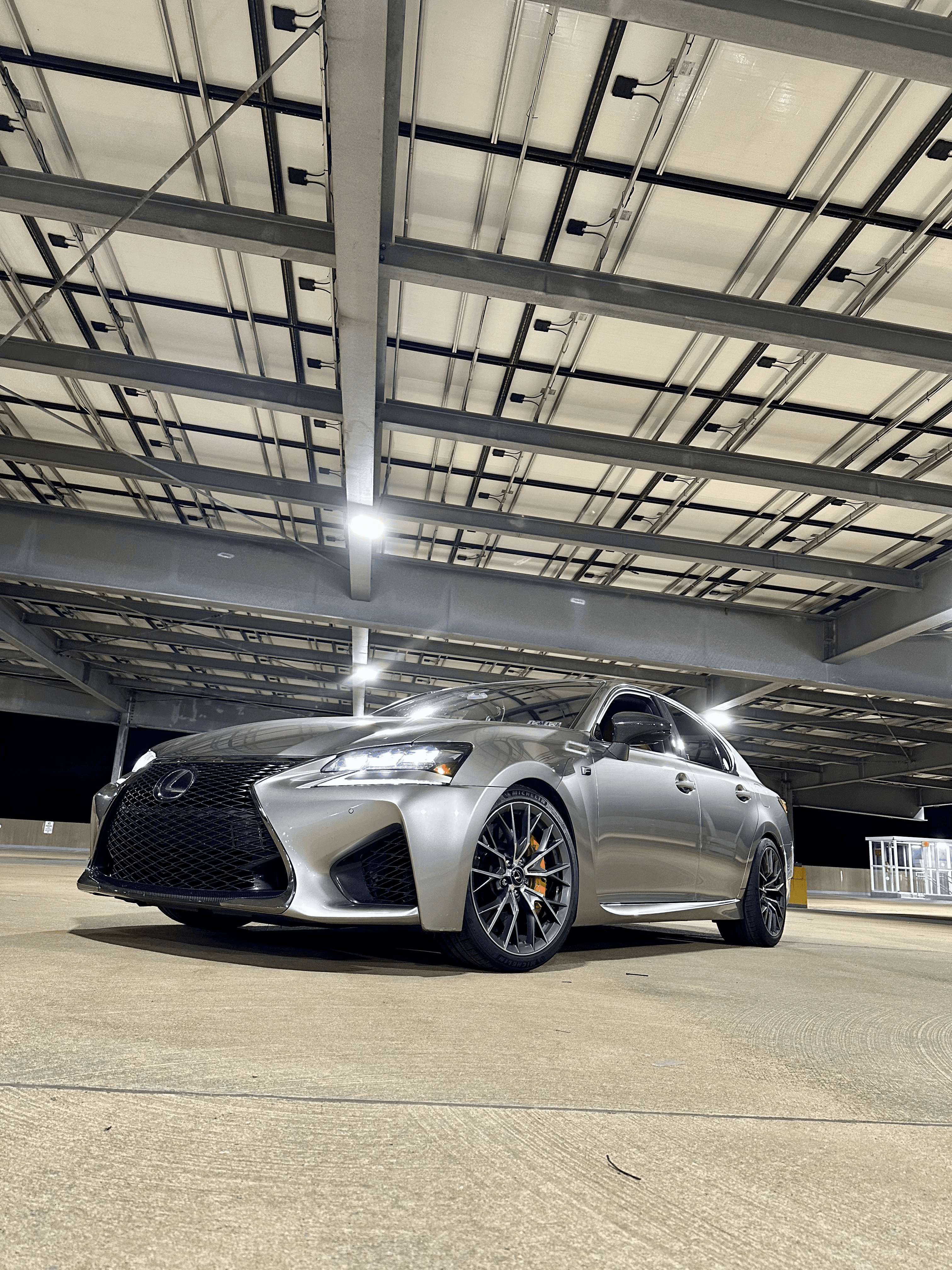 Lexus in garage